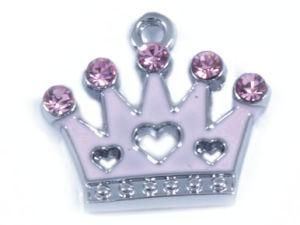 Pink Rhinestone Crown New Design Pendant