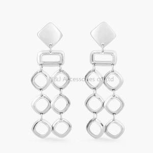 Geometric Dangle Rhombus Earrings Silver Plated Fashion Jewelry Trendy Drop Earrings for Women Gift