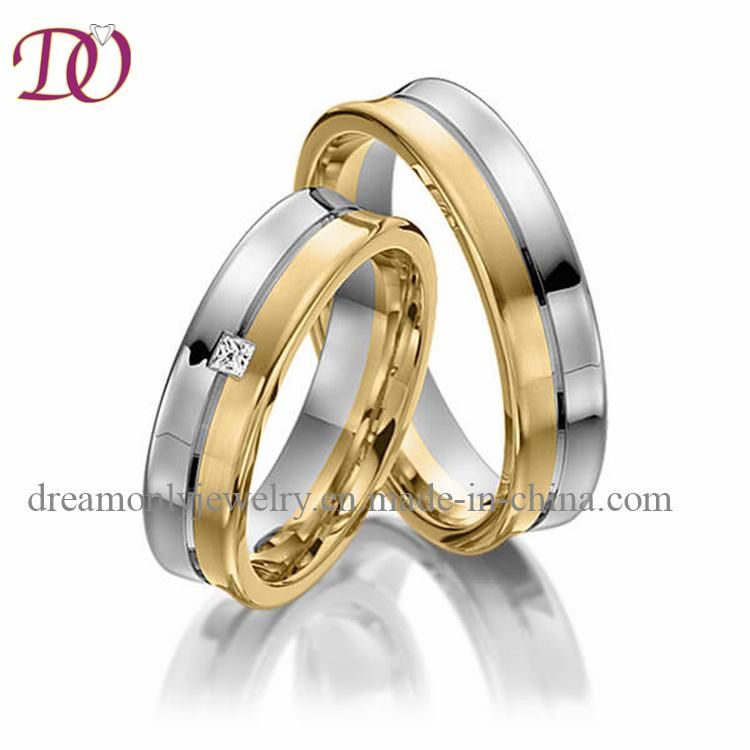 Brass Dummy Wedding Band Ring for Window Display Sample Ring Showcase Ring