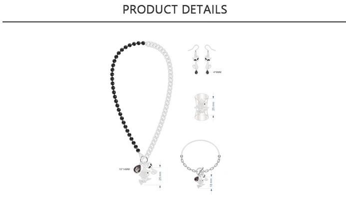 2020 Hot Fashion Halloween Theme Earrings Ring Bracelet Necklace Set