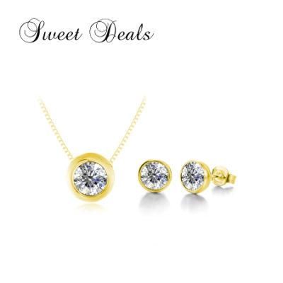 18K Gold Plated Earrings Necklace Jewelry Set Fashion Jewelry for Gift