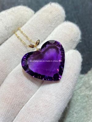 Amethyst Heart Pendant China Donghai Crystal