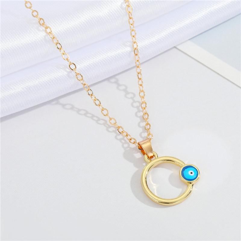 Golden Personality Demon Eye Pendant Necklace