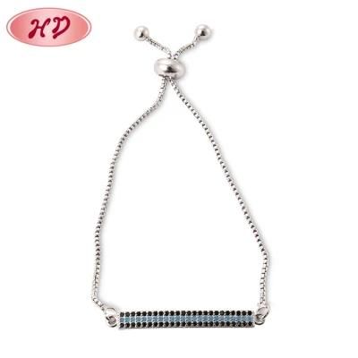 Fashion Style Silver CZ Diamond Jewelry Bracelet for Girls Women