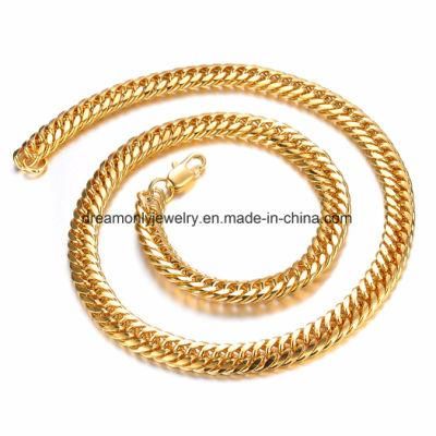 Delicate Special Button Copper Plating 18k Gold Plated Copper Chain Necklace