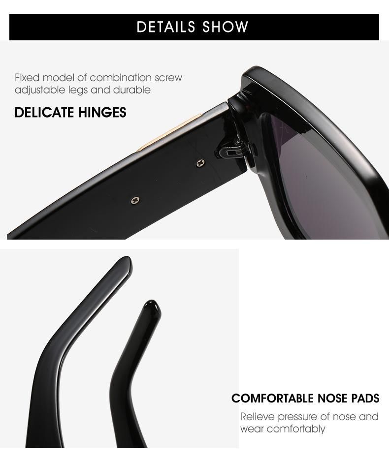 Color Sun Glasses Big Frame Sunglasses