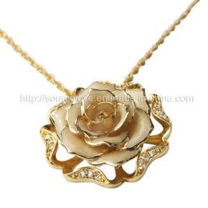 Fahion Necklace -24k Gold Rose Necklace (XL015)