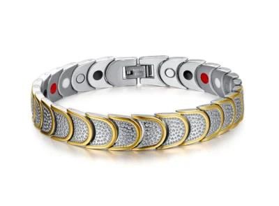 Cross-Border Jewelry Magnetic Bracelet Titanium Steel Between Gold Magnet Bracelet Men&prime; S Jewelry Bracelet