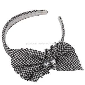 Plastic Headband with Plaid Bow (GD-AC196)