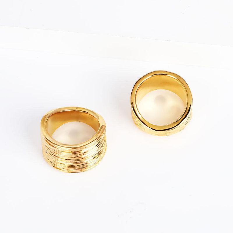 2021 Gold Statement Rings Women Gold Colorful Finger Ring Love Jewelry