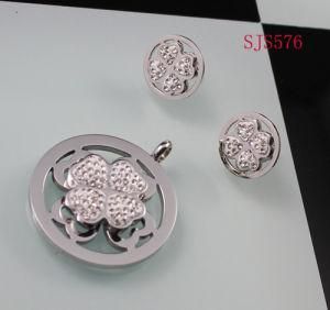 New Design Flower Style Jewellry, Stainless Steel Jewelry Set (SJS576)