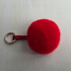 Rabbit Fur Pompoms Small POM POM Ball Hair Tie