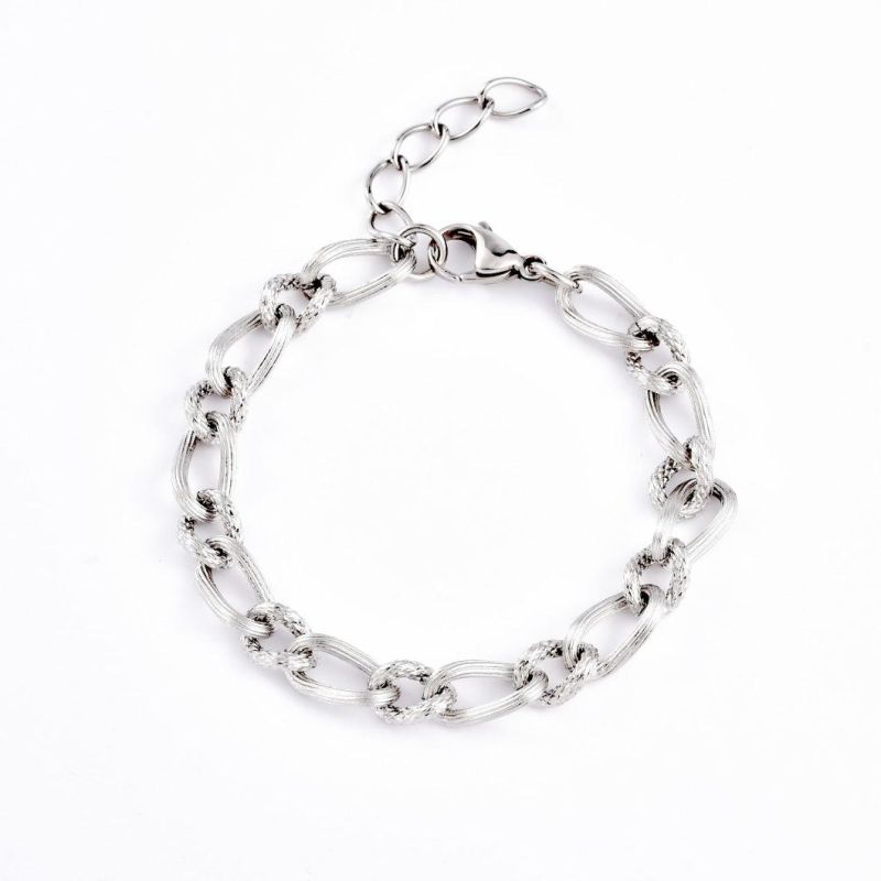 Fashion 316L Surgical Stainless Steel Thick Chain Bracelet for Ladies with ISO9001, RoHS, CE Certifications