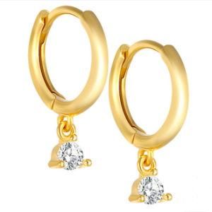 Wholesale Luxury Fashion Crystal Zircon Diamond Gold Plated Stud Earring Set Hoop Earring Jewelry for Women