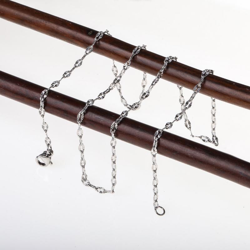 Wholesale Jewelry Fashion Necklace BS Chain with Flower Embossed