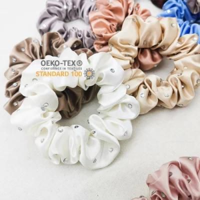 Hot Selling Crystal Silk Scrunchies for Hair Accessories in High Quality