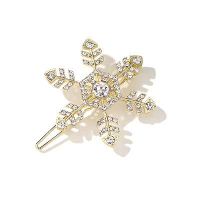 Hot Selling Crystal Snowflake Hair Clip