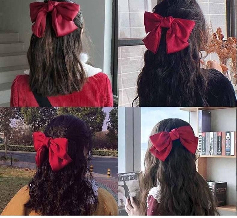 20cm Fashion Big Bow Hairpin Cute Red Hairpin for Woman