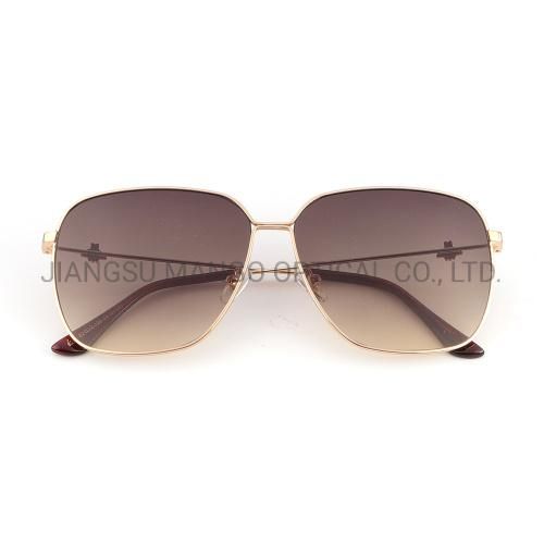 Retro Full Golden Frame Dark Lens Male Sunglasses