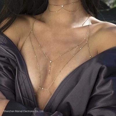 Fashion Accessories Body Hollow Bikini Jewelry Chain Necklace