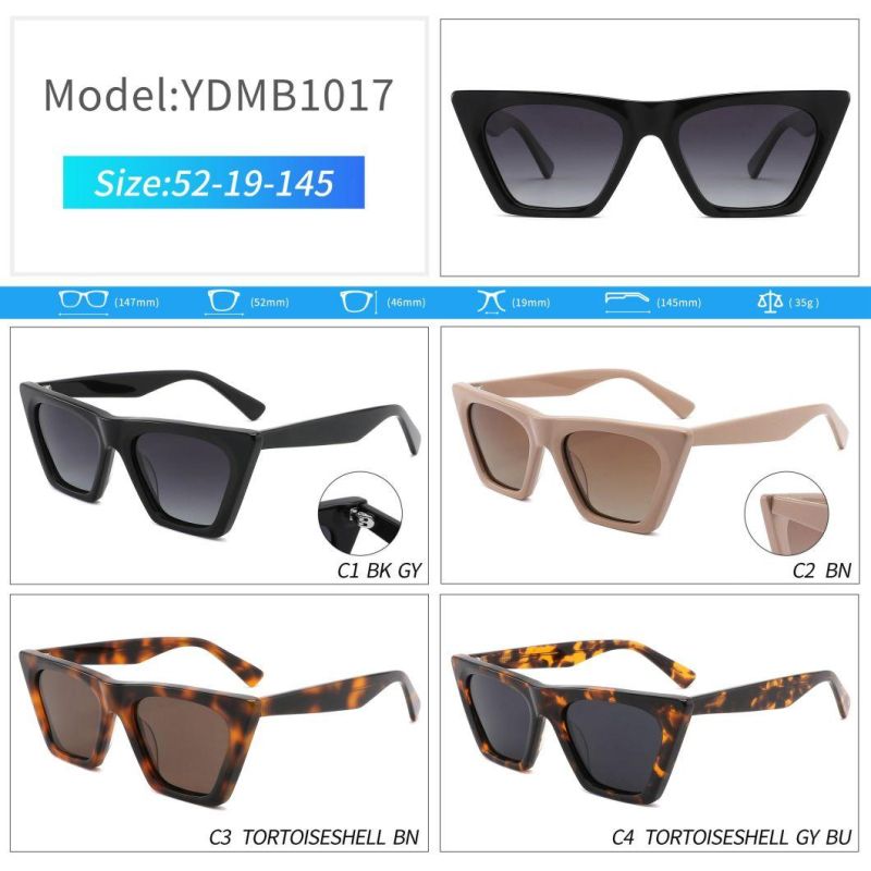 New Design Fashion Brand Special Polarized Hot Selling Sunglasses Acetate Square Frame Trendy Sun Glasses Men Women