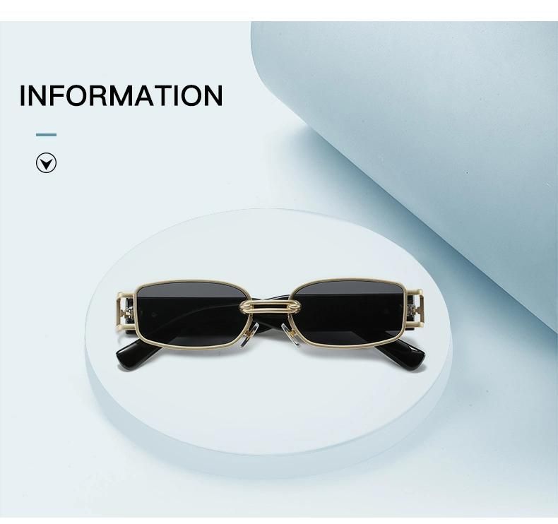 Personalized Hip-Hop Fashion Metal Sunglasses Net Red Ins Candy Color Retro Trendy Sunglasses
