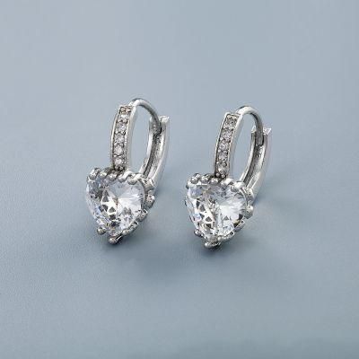 Fashion Love Earrings Inlaid with Diamond Female Earrings
