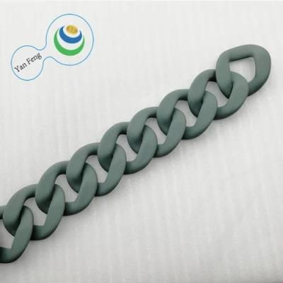 40mm New Pure Green Color Design Series Ornament Chain Plastic Chain (YF291-19)