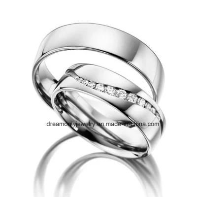 Finger Ring Fashion Jewelry Wedding Ring Couple Sets Rhodium Plated