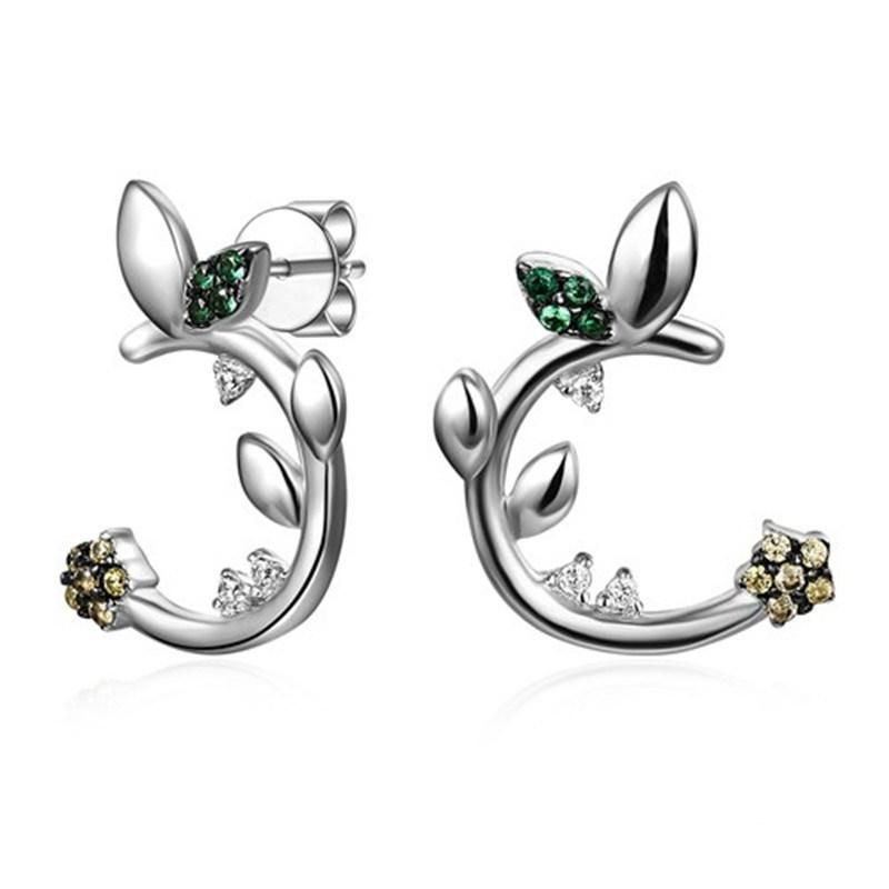 925 Silver Small Heart and Star Pin Earring for Girls
