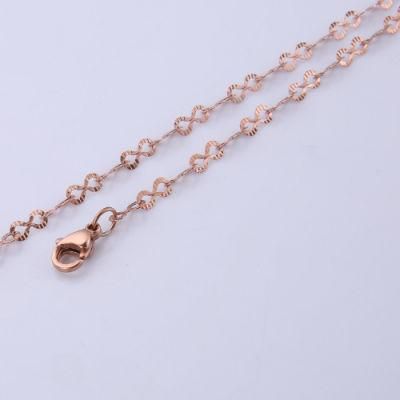 Fashion Jewelry Necklace Embossed Eight Figure Chain Necklace