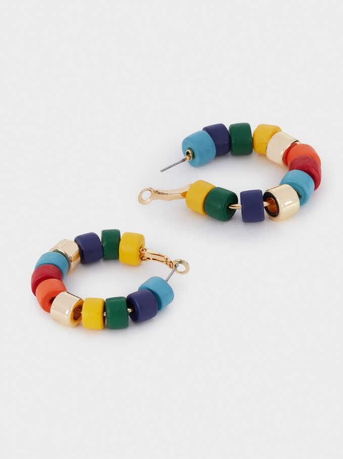 Special Design for Women Colorful Beaded Hoop Earrings