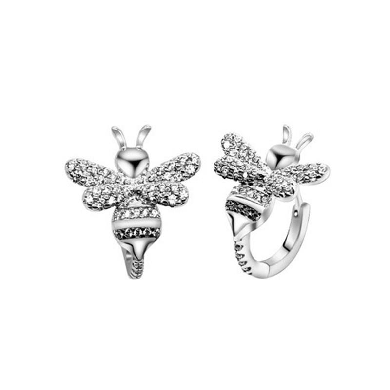 925 Silver Small Heart and Star Pin Earring for Girls