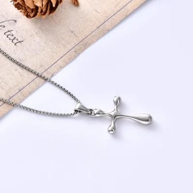 Dainty Christian Necklace Delicate Cross Necklace Silver Color Chain Necklace for Gift