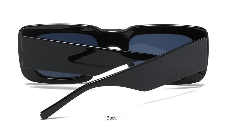Hot Selling Sunglasses European and American Trend Square Sunglasses Women Retro Bright Black Simple Sunglasses