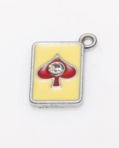 Yellow Card Enamel Pendant Scarf Jewellery (DE01-362)