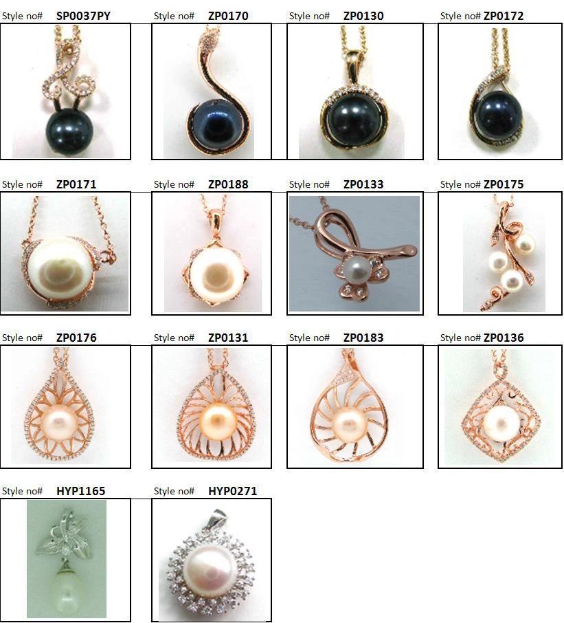 Fashion Jewelry Fresh Water Pearl 925 Silver Pendants Necklace Wholesales