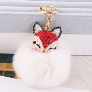 Acrylic Fur Pompom Wholesale Faux Fur POM POM Key Chain