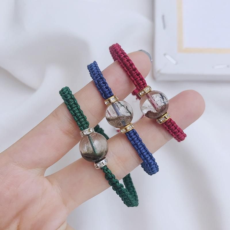 Hand Woven Bracelet Natural Ghost Crystal Treasure Basin Bracelet