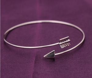 Unisex Arrow Gold Silver Color Open Adjustable Cuff Bracelet