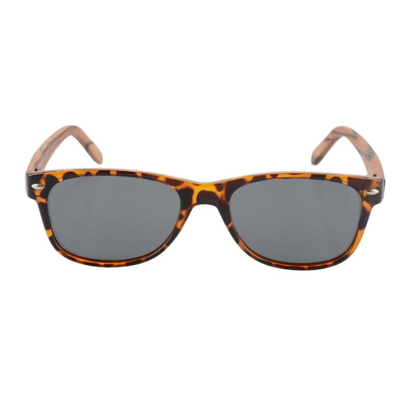 PC Frame Polarized Custom Logo Wood Temple Sun Glasses