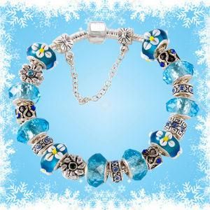 Fashion Beautiful 925 Sterling Silver Charm Beads Bracelet (B01)