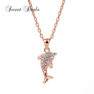 925 Silver Pendant Dolphin Necklace for Kid