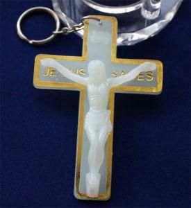 Gold Line in The Side of Religious Crucifix Pendant (LZ30)