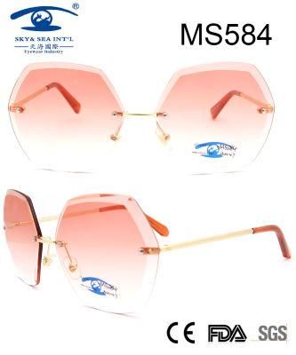 Newest Special Design Women Metal Sunglasses for Wholesale (MS584)