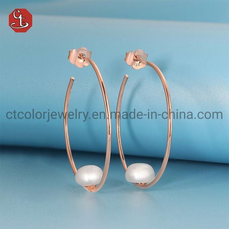 Hot Sale Factory Price Fashion 925 Sterling Silver Jewelry with Pearls Earrings