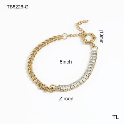 Manufacturer Custom Fashion High Quality Waterproof Bracelet Stainless Steel Gold Plated Jewelry Wholesale 18K Bracelet