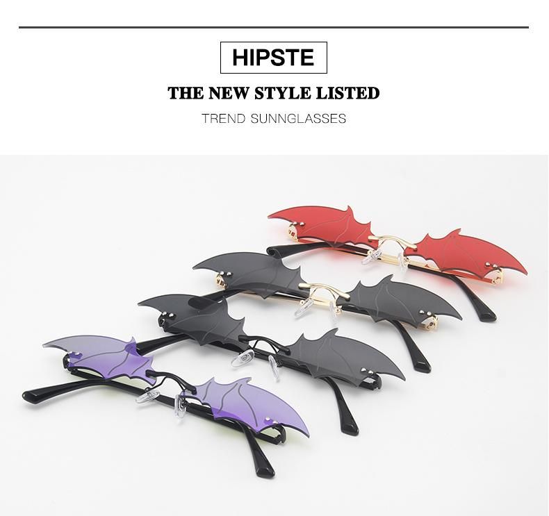 New Style Bat-Shaped Sunglasses Women Exaggerated Funny Colorful Trendy Sunglasses