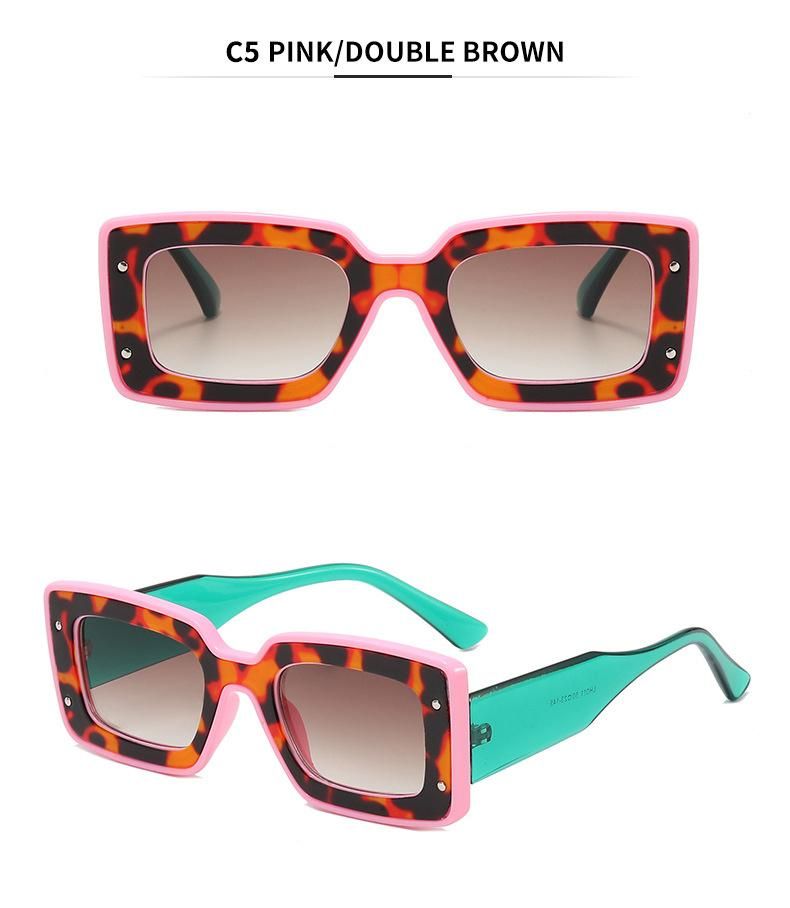 New Style Men and Women Fashion Trendy Retro Sun Glasses Luxury Square UV400 Outdoor Sunglasses