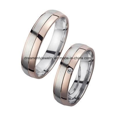 Two Colors Jewelry Factory Wedding Ring for Showcase